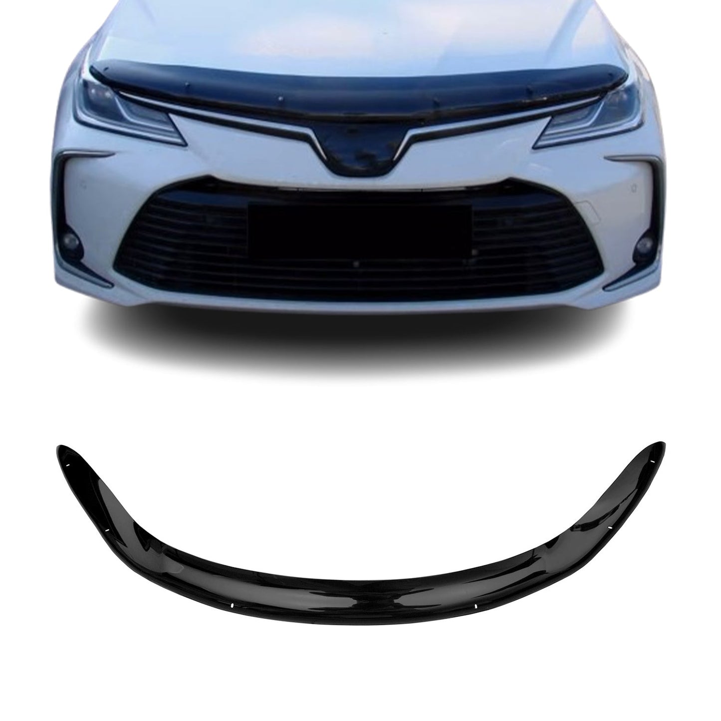 Motorhaube Deflektor Insektenschutz für Toyota Corolla 2019-2025 Dunkel