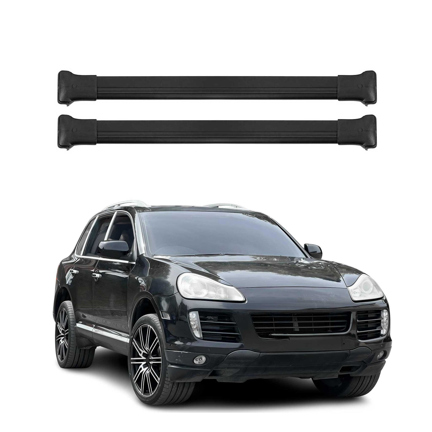 Dachträger Gepäckträger für Porsche Cayenne 2003-2011 Relingträger Alu Schwarz