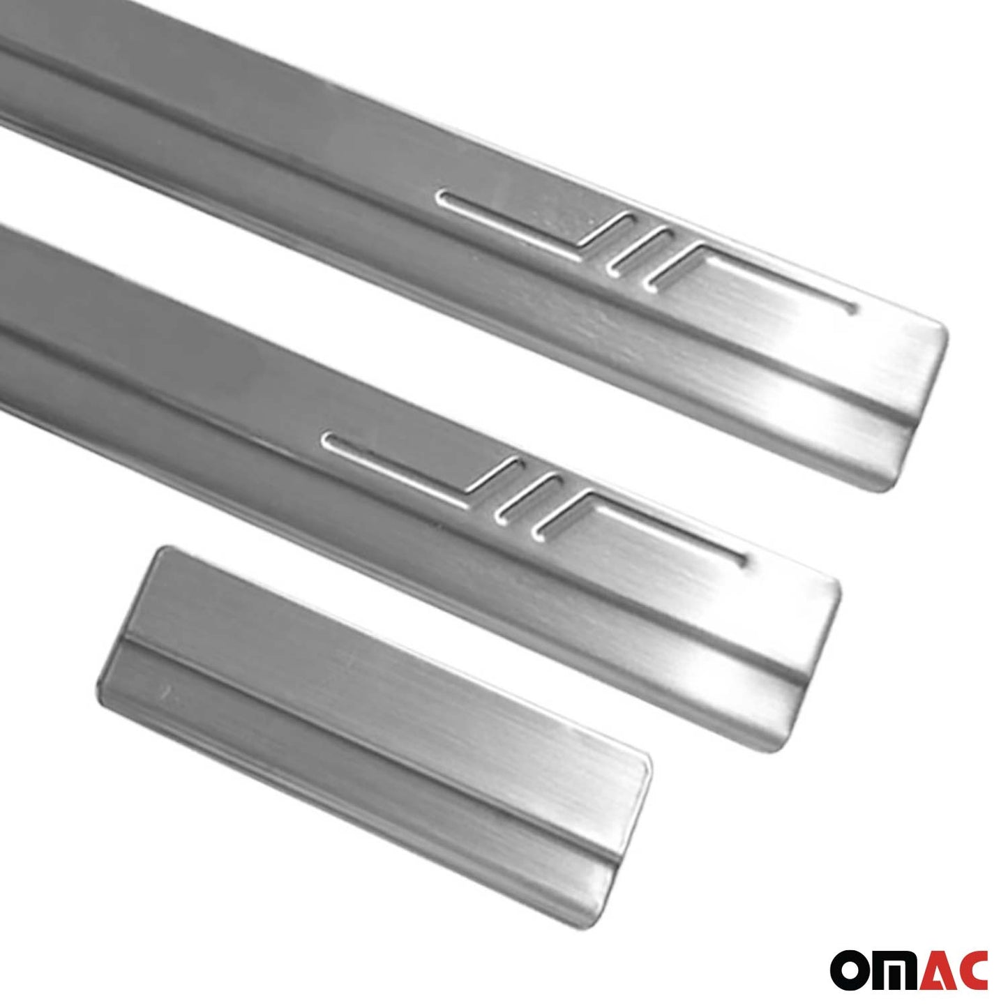 Ornamente prag uși pentru Ford C-Max 2007-2010, oțel inoxidabil, argintiu, set 4 piese