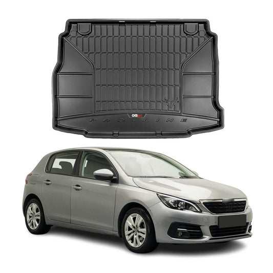 OMAC Gummi Kofferraumwanne für Peugeot 308 2 Schrägheck 2013-2021 TPE Schwarz