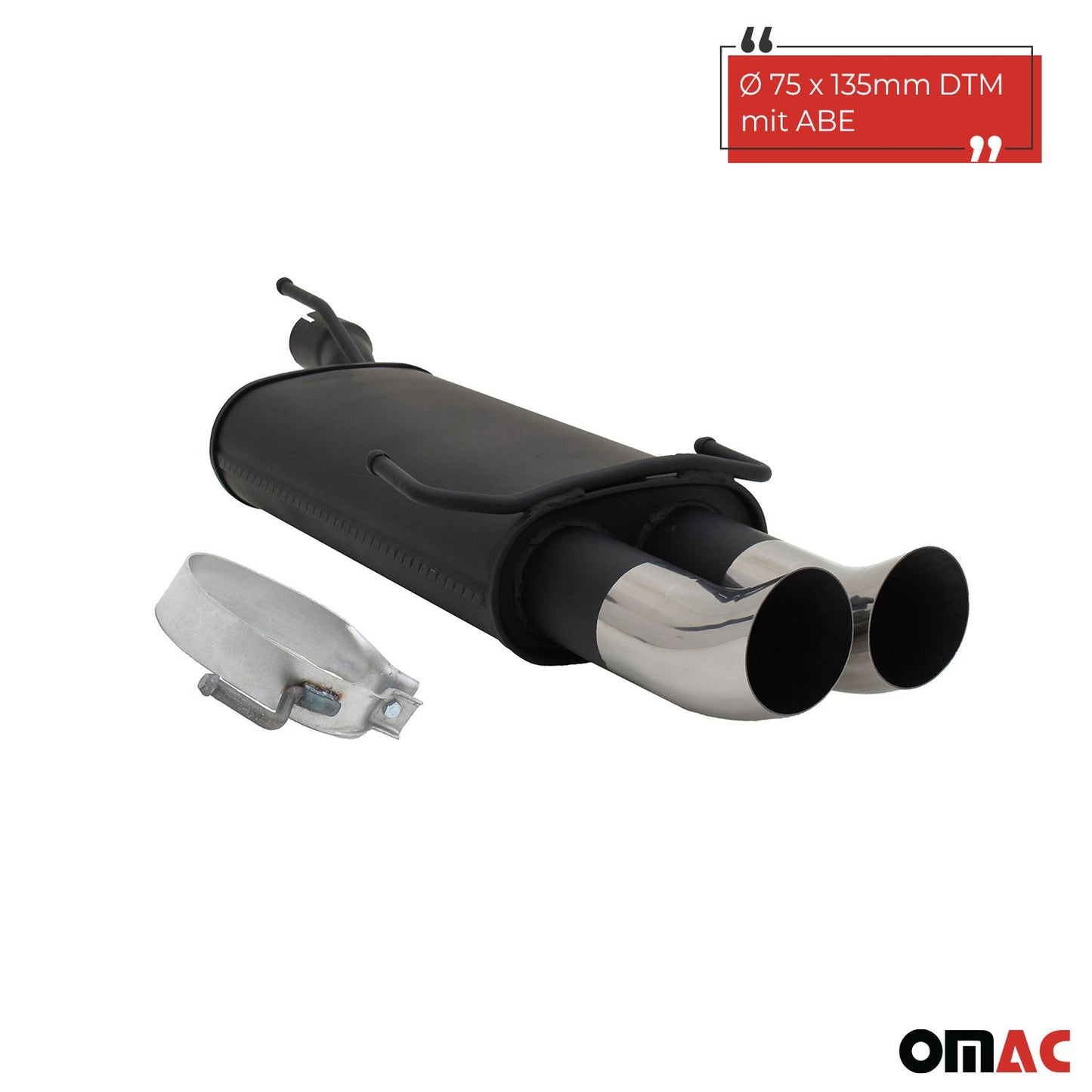 Novus Sportauspuff für Opel Astra F / Opel Kadett E 2x76mm DTM  mit ABE