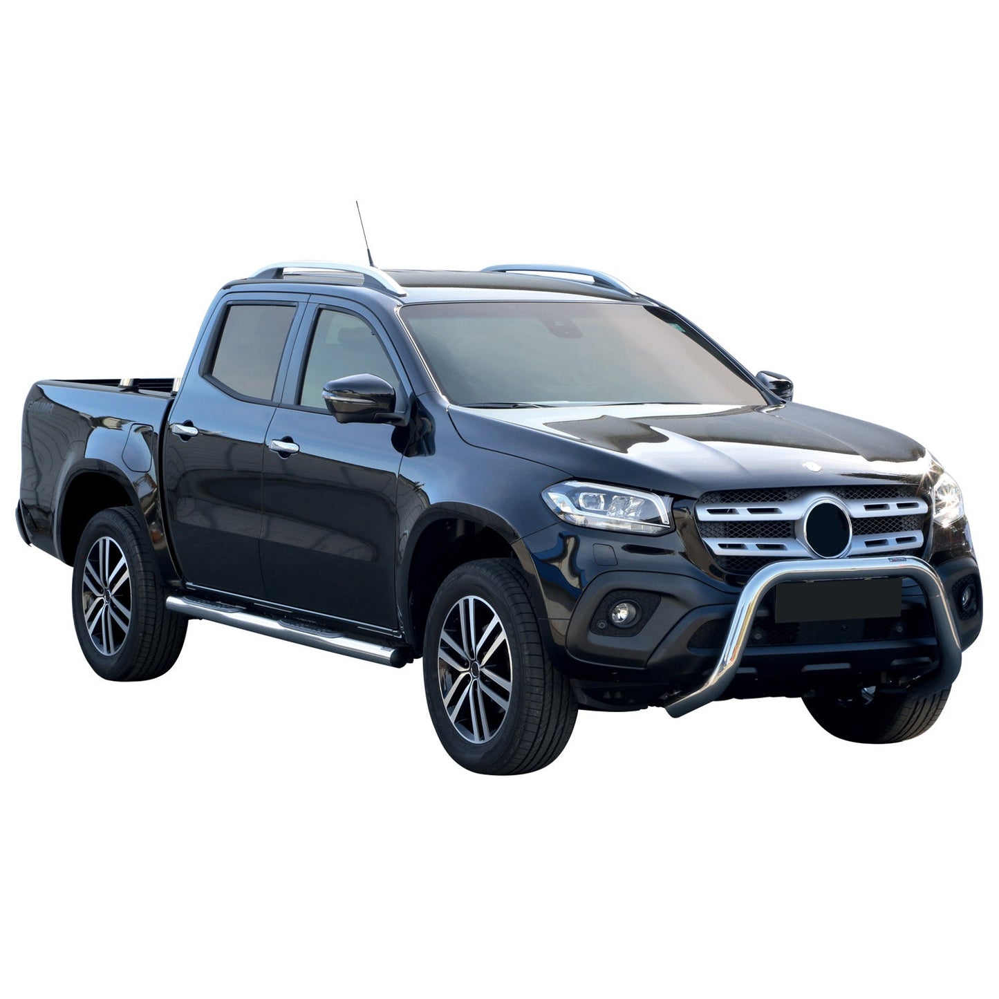 Bară de protecție/buton față pentru Mercedes X-Class 2017-2020, ø76mm, oțel, argintiu