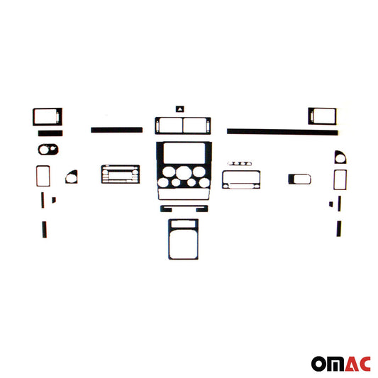 Ornamente interioare pentru cockpit, pentru Ford Transit Connect 2002-2006, set 20 piese, aspect carbon