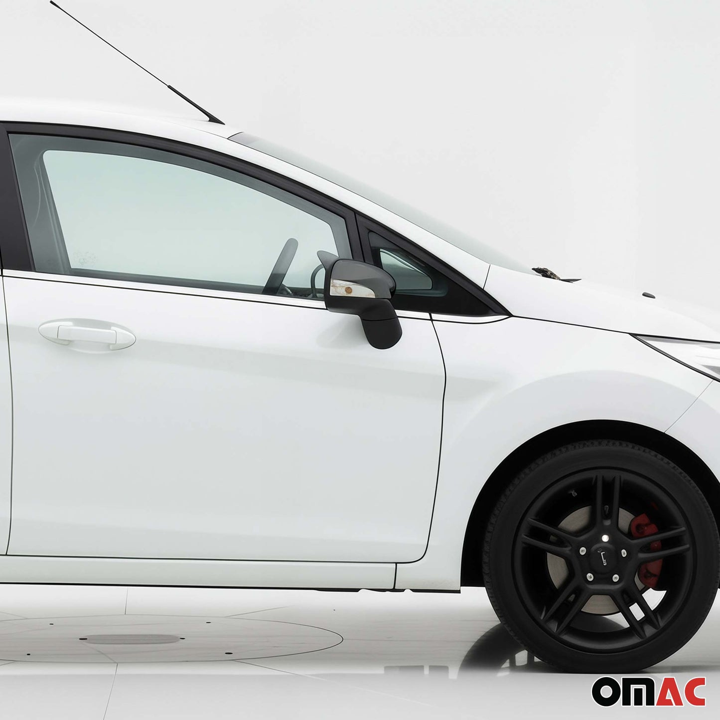 Spiegelkappen Spiegelabdeckung für Ford Fiesta / B-Max 2008-2017 Dark Chrom ABS