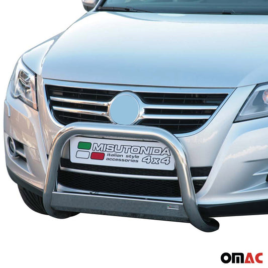 Frontbügel Frontschutzbügel für VW Tiguan 2007-2011 ø63mm Stahl Silber Schutz