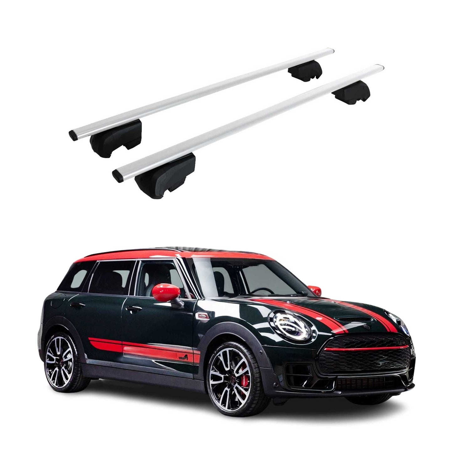 Dachträger Gepäckträger für Mini Clubman 2015-2023 Grundträger ABE Silber 2x