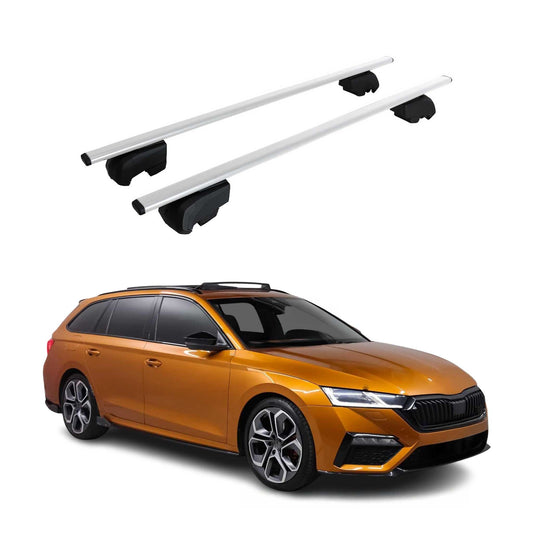 Dachträger Gepäckträger für Skoda Octavia 2020-2023 Grundträger ABE Silber
