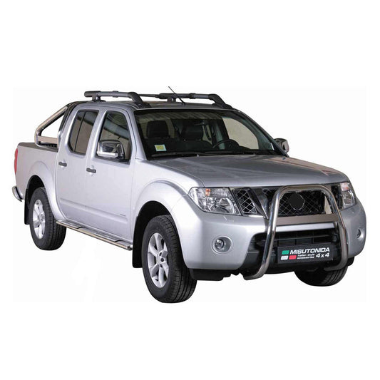 Edelstahl Seitenschweller Schwellerrohre für Nissan Navara D40 2005-2010 Silver