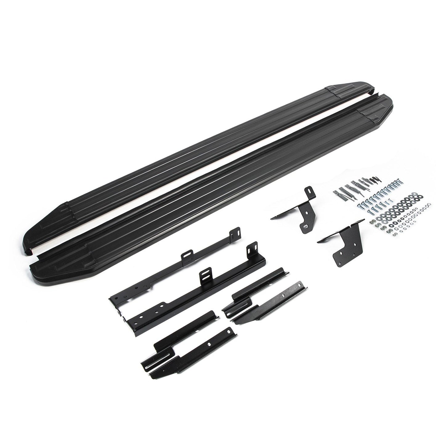 Trittbretter Seitenschweller für Nissan Pathfinder 2004-2014 ABE Schwarz Alu