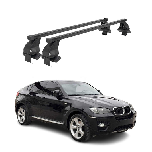 Menabo Dachträger Grundtäger für BMW X6 E71 E72 2007-2014 50kg Stahl Schwarz 2x