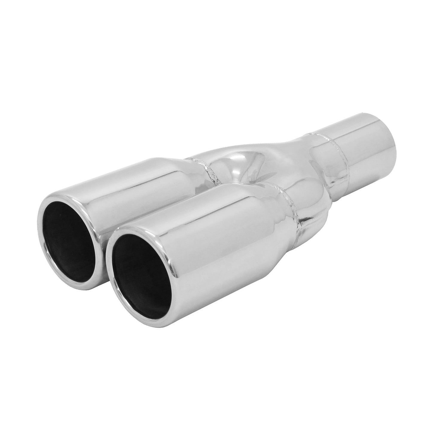 Auspuff Endrohr Edelstahl Y 2x76 zum ANSCHWEISSEN AUSPUFF ENDSCHALLDÄMPFER ABE