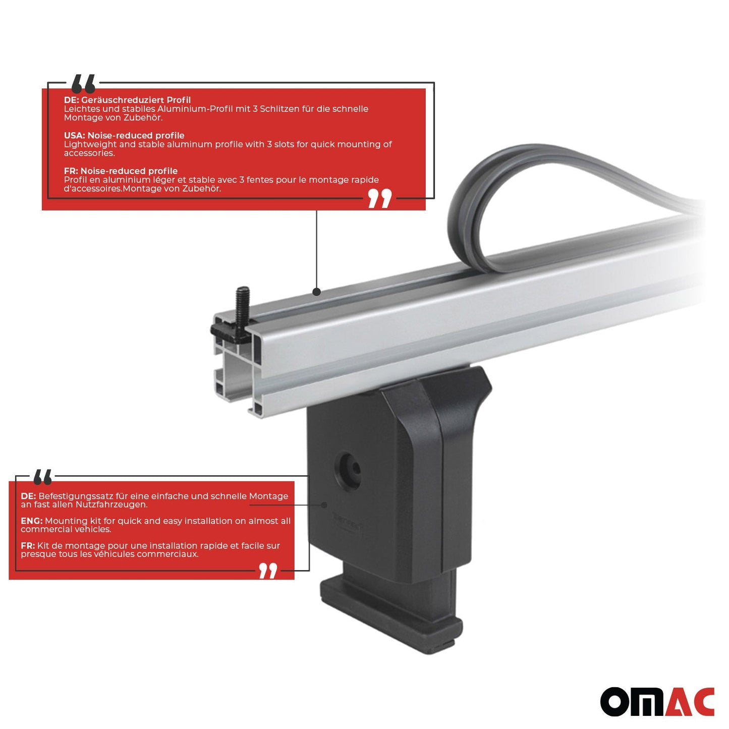 Bagażnik dachowy Menabo do Peugeota Boxera 2006-2014, aluminiowy, szary, 4x