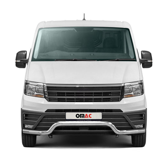 Bară de protecție față, bară de protecție față pentru VW Crafter 2017-2025 cu ABE (omologare de tip germană), oțel, argintiu