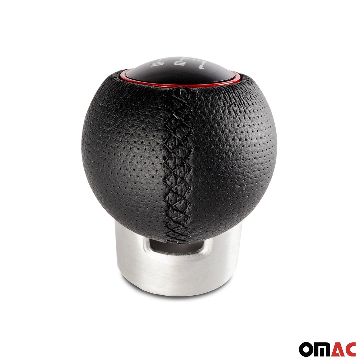 SPARCO Schaltknauf Schalthebel Schaltknopf Aluminium Kunstleder Schwarz Rot