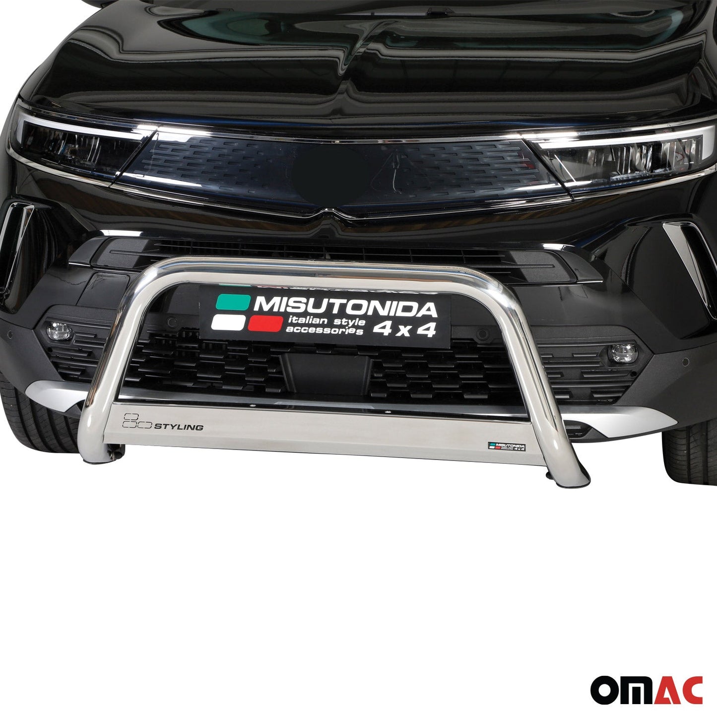 Frontbügel Frontschutzbügel für Opel Mokka 2021-2025 ø63mm Stahl Silber Schutz