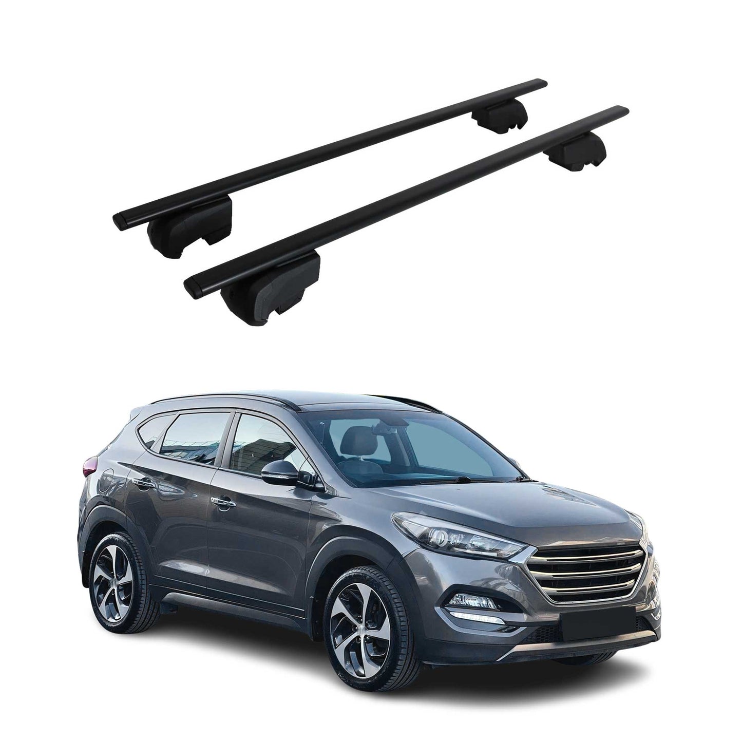 Dachträger Gepäckträger für Hyundai Tucson 2015-2020 Querträger ABE Schwarz