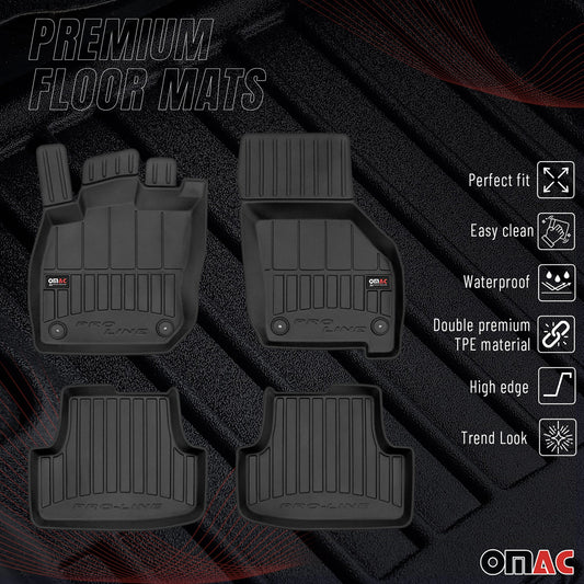 Covorașe auto TPE negre pentru VW Golf 2020-2025, set 4 piese