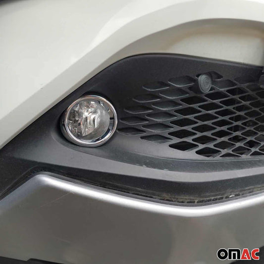 Nebelscheinwerfer Rahmen Umrandung für Toyota C-HR 2016-2025 Edelstahl Silber 2x
