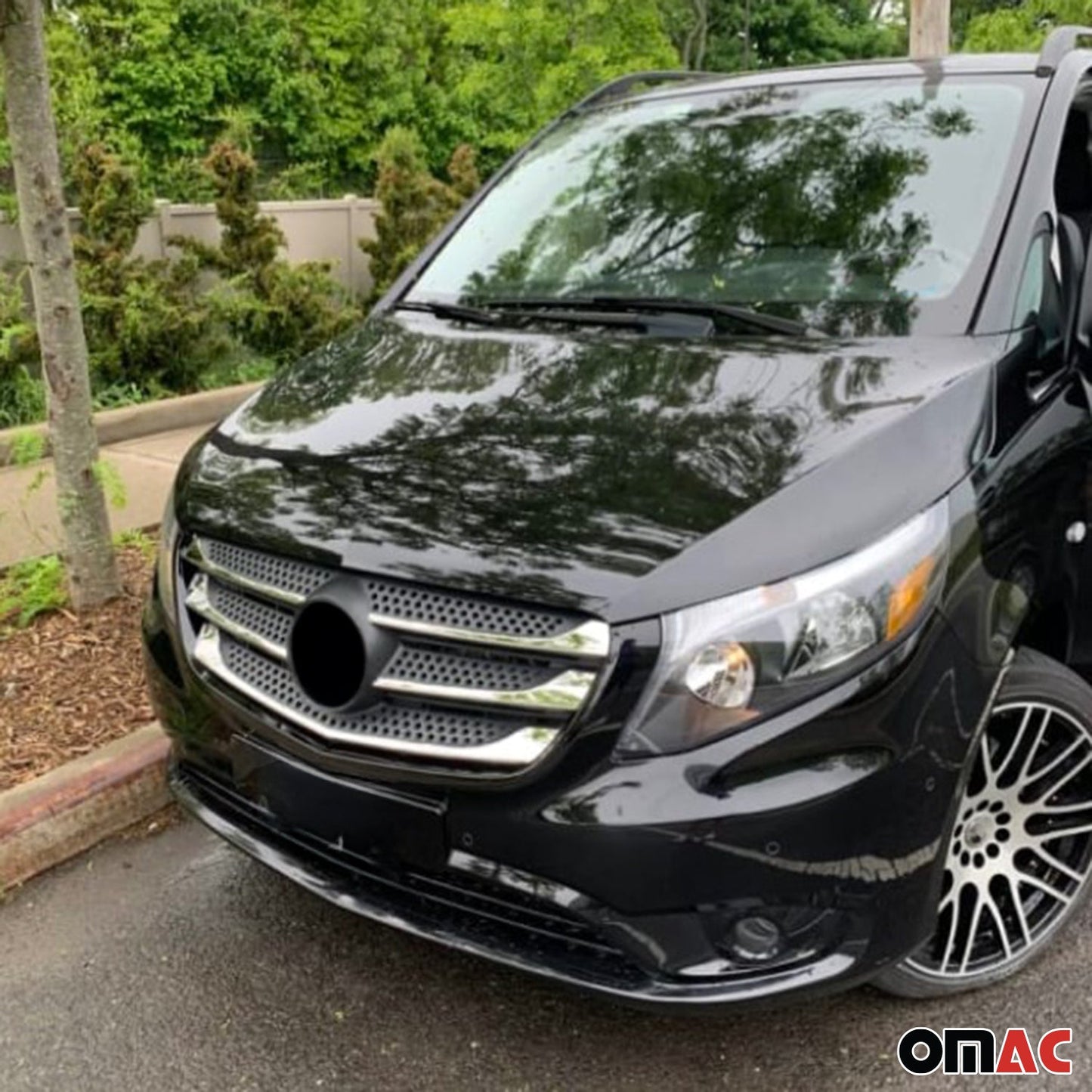 Benzi decorative grilă radiator pentru Mercedes Clasa W447 2014-2019 Crom 5x