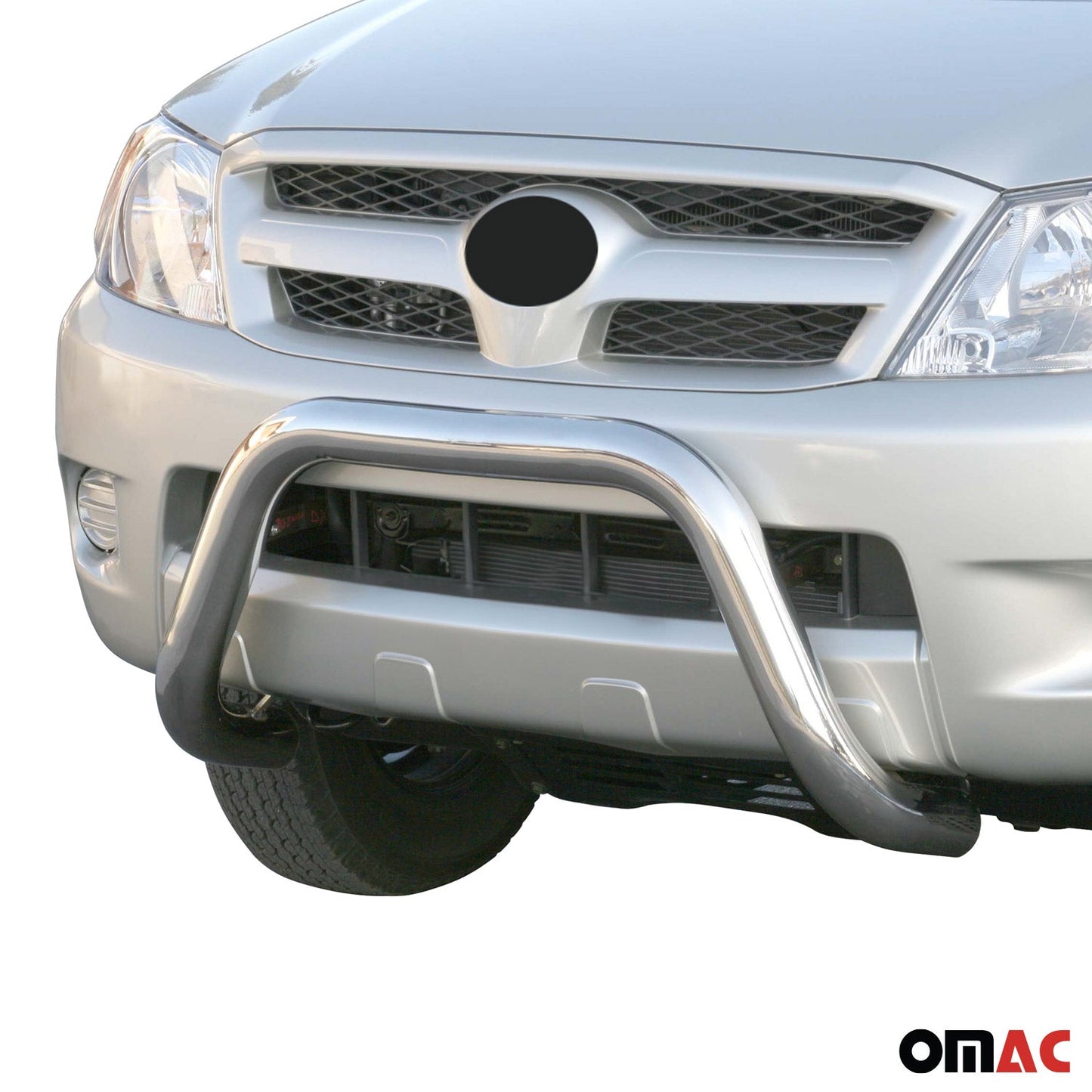 Bară de protecție/buton față pentru Toyota Hilux 2006-2011, ø76mm, oțel, argintiu, protecție