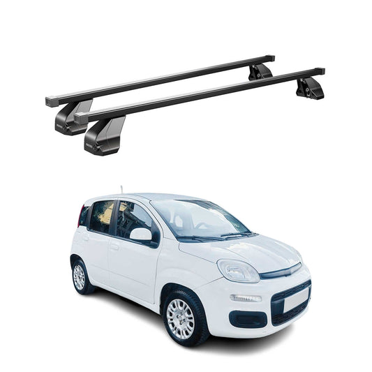 Menabo Dachträger Grundtäger für Fiat Panda 2012-2025 75kg Stahl Schwarz 2 tlg