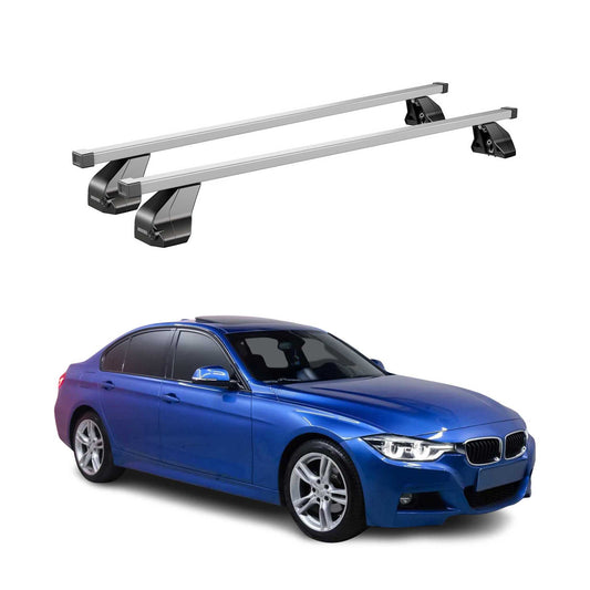 Menabo Dachträger Grundtäger für BMW 3er F30 2012-2019 75kg Stahl Silber 2 tlg