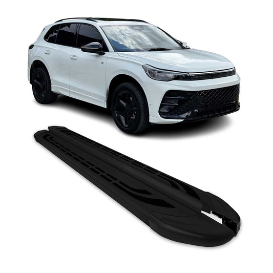 Listwy progowe/progi boczne do VW Tiguan mk3 2024-2025, czarne aluminium, zestaw 2 szt.