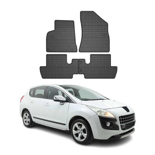 2009-2016 Peugeot 3008 Fußmatten Gummi Schwarz 4 tlg