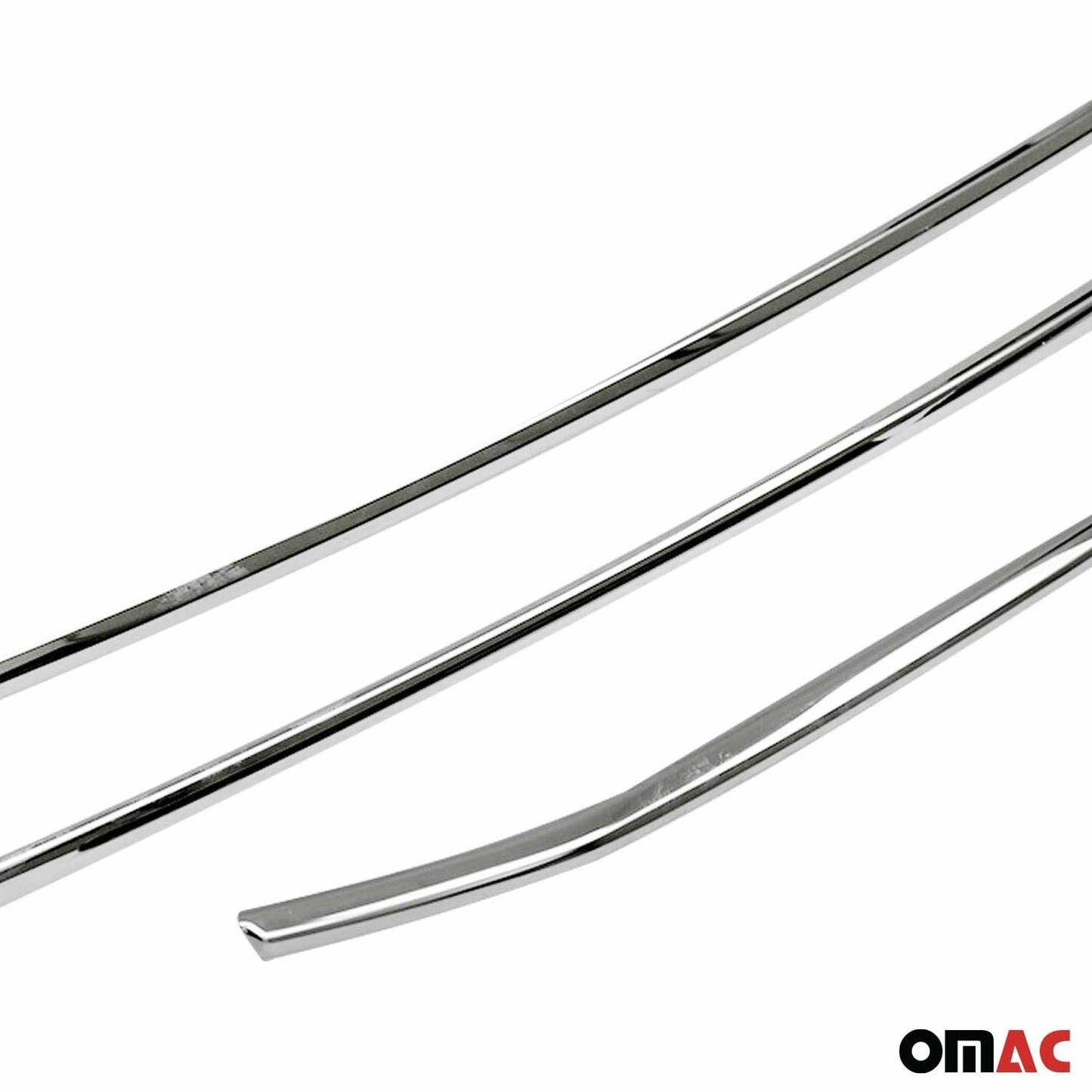 Kühlergrill Leisten Frontgrill für Ford Transit 2019-2025 Edelstahl Silber 4x