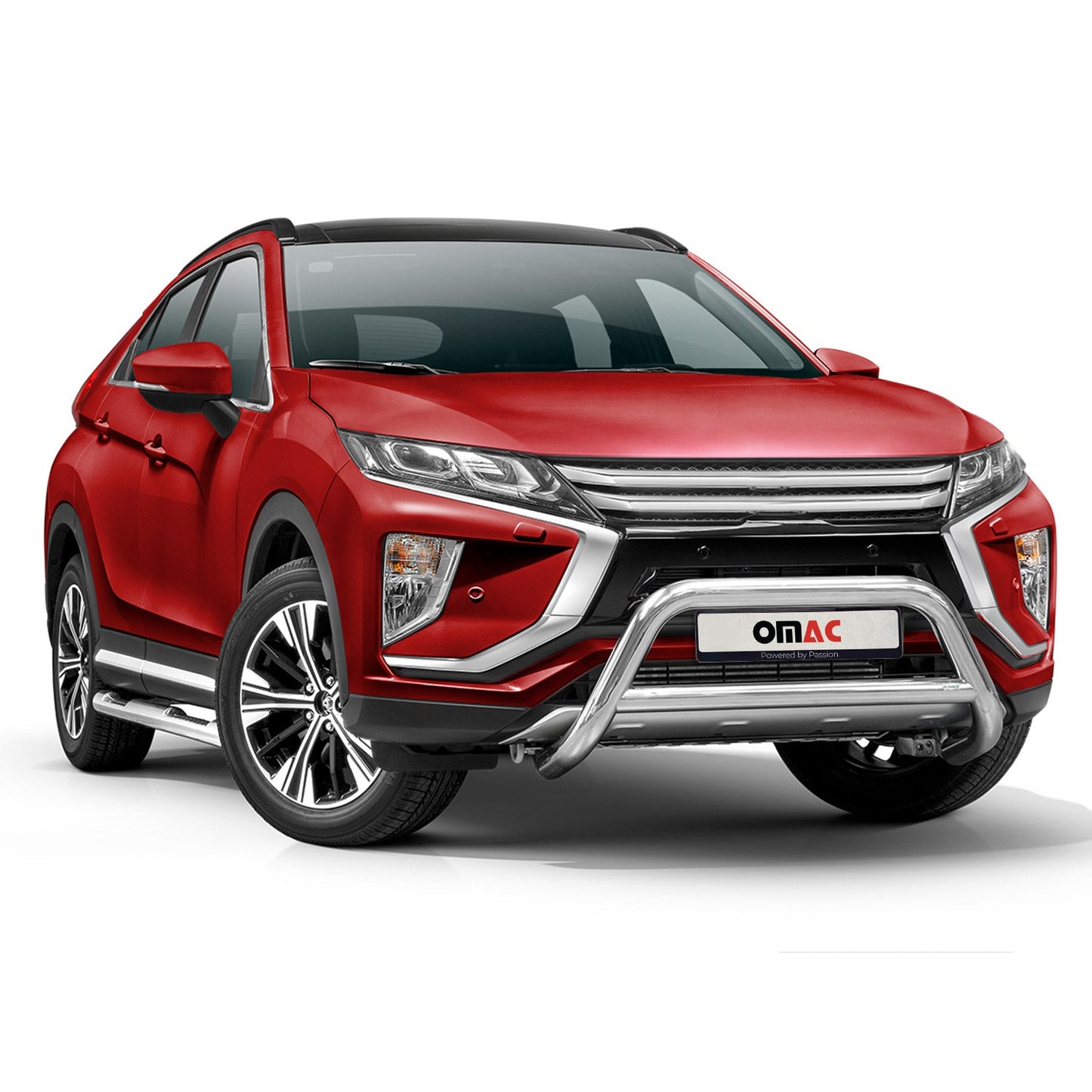 Bară de protecție/buton față pentru Mitsubishi Eclipse Cross 2017-2022, omologată ABE, oțel, argintiu