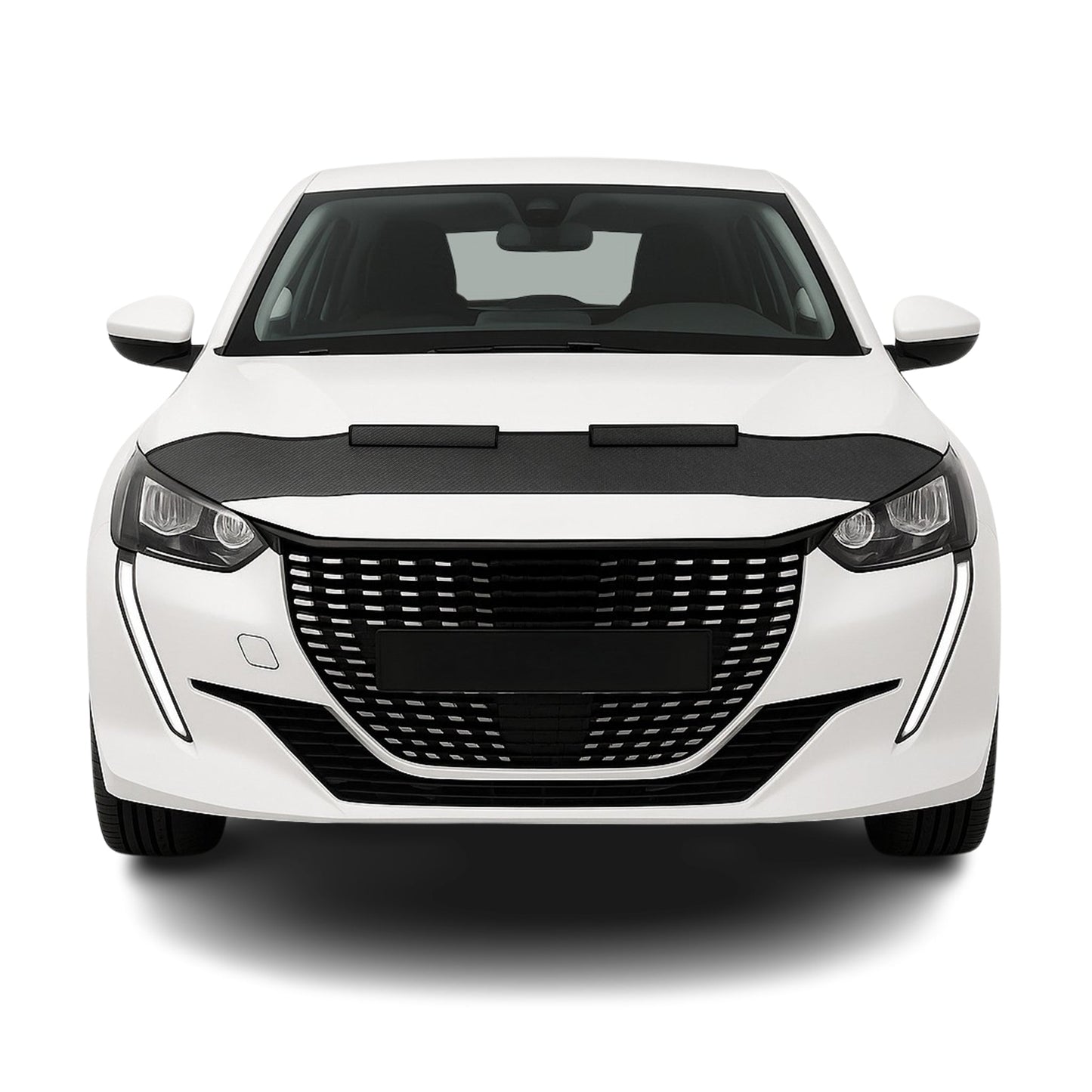 Haubenbra Steinschlagschutz Bonnet Bra für Peugeot 208 2019-2025 Carbon Halb