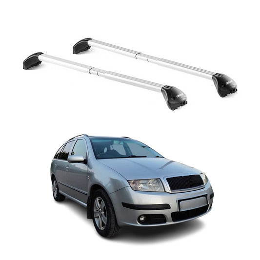 Portbagaj de plafon pentru Skoda Fabia Combi 1999-2021 5 uși 100kg Alu Silver ABE