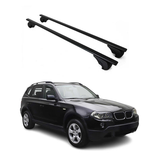 Dachträger Grundtäger für BMW X3 E83 2003-2010 75kg Metall Schwarz 2 tlg