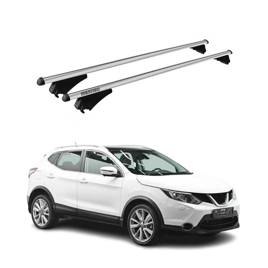 Menabo Dachträger für Nissan Qashqai J11 2014-2017 Pre-FL 75kg Alu Silber 2x