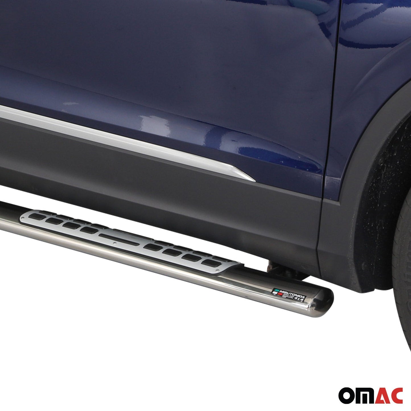 Edelstahl Seitenschweller Schwellerrohre für VW Tiguan Allspace 2016-2024 Silber