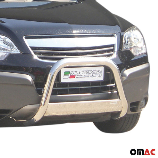 Bară de protecție/buton față pentru Opel Antara 2007-2011 ø63mm oțel argintiu protecție