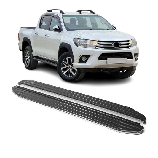 Trittbretter Seitenschweller für Toyota Hilux 2015-2024 ABE Alu