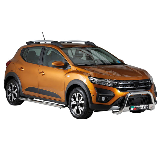 Stahl Seitenschweller Schwellerrohre für Dacia Sandero Stepway 2021-2025 Grau