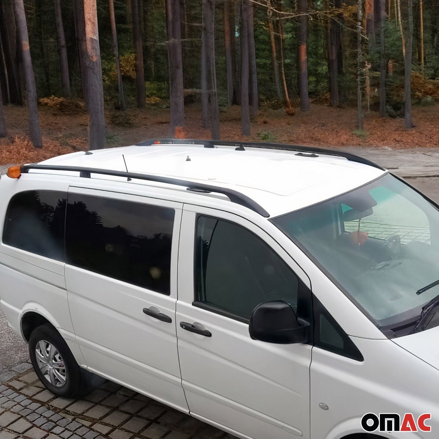 Dachreling Dachgepäckträger für Renault Kangoo 1996-2007 Kurzer Alu Schwarz