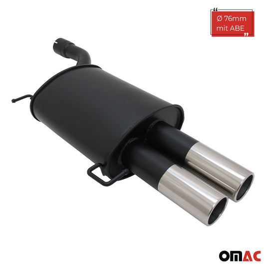 Novus Sportauspuff für BMW E60 Limo 2x76mm Endschalldämpfer mit ABE