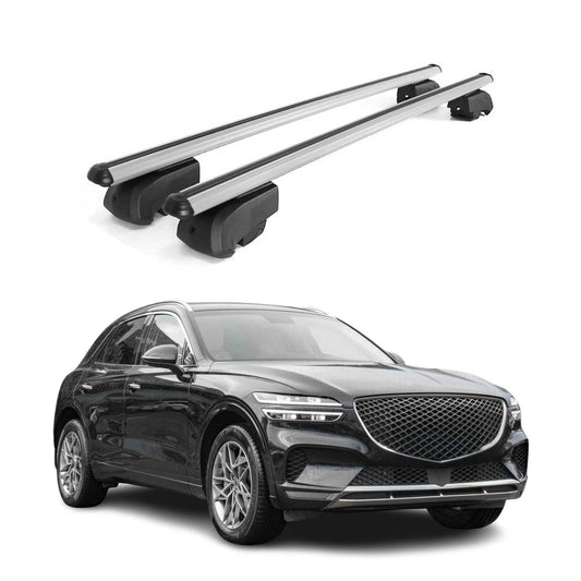 Dachträger Grundtäger für Genesis GV60 2022-2025 75kg Alu Silber 2 tlg