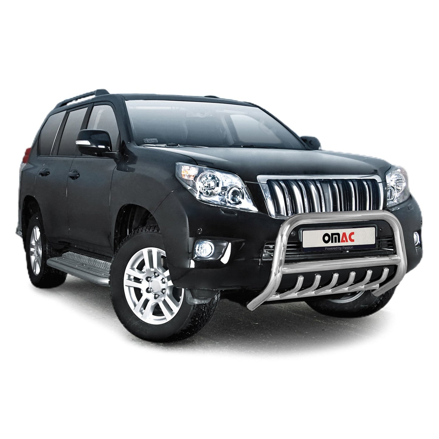 Bară de protecție/buton față pentru Toyota Land Cruiser 150 2010-13, omologată ABE, oțel, argintiu