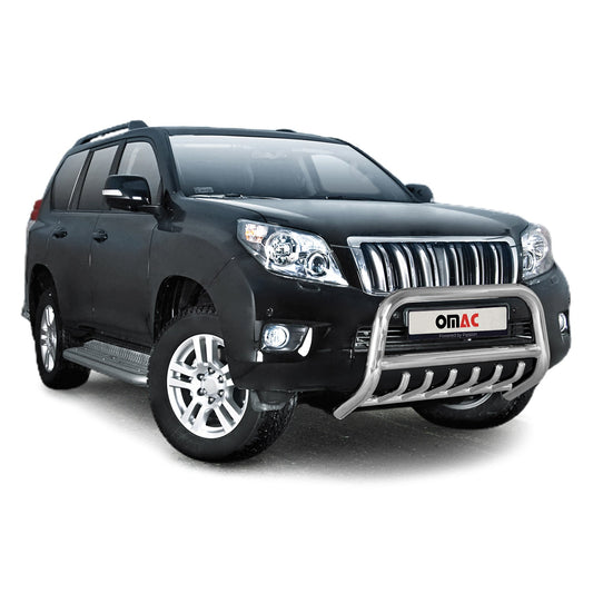 Bară de protecție/buton față pentru Toyota Land Cruiser 150 2010-13, omologată ABE, oțel, argintiu