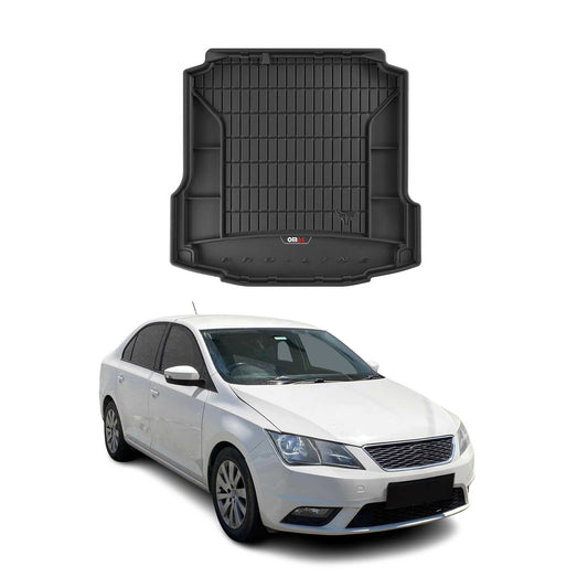 OMAC Gummi Kofferraumwanne für Seat Toledo 2013-2019 TPE Laderaumwanne Schwarz