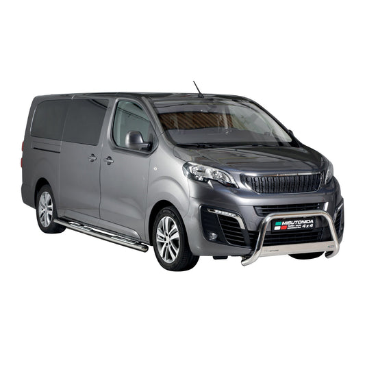 Bară de protecție/buton față pentru Peugeot Expert 2016-2025, ø63mm, oțel, argintiu