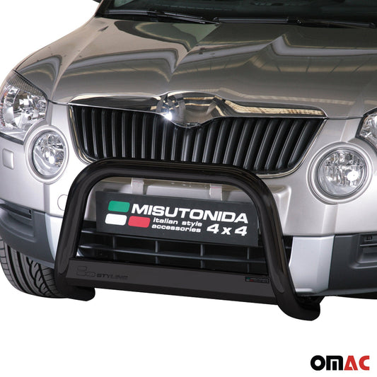 Frontbügel Frontschutzbügel für Skoda Yeti 2010-2013 ø63mm Edelstahl Schwarz