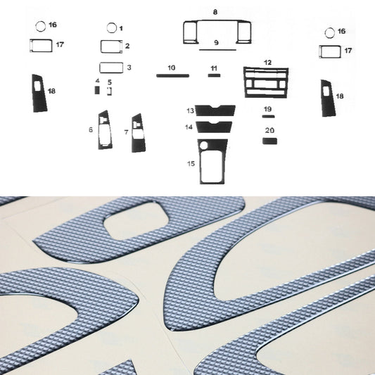 Innenraum Dekor Cockpit für Toyota Corolla 2007-2007 Carbon Optik 20tlg