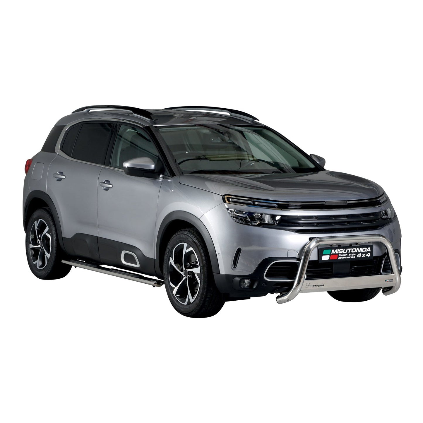 Bară de protecție/buton față pentru Citroen C5 Aircross 2018-2022, ø63mm, oțel, argintiu