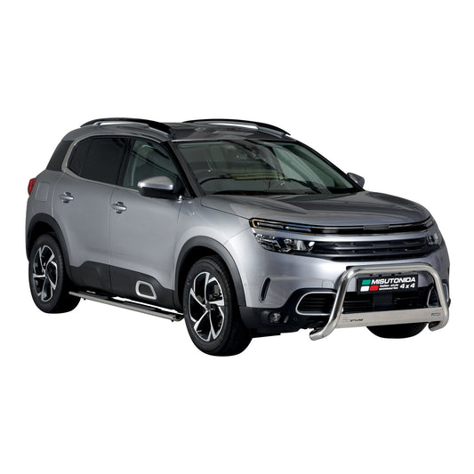 Bară de protecție/buton față pentru Citroen C5 Aircross 2018-2022, ø63mm, oțel, argintiu