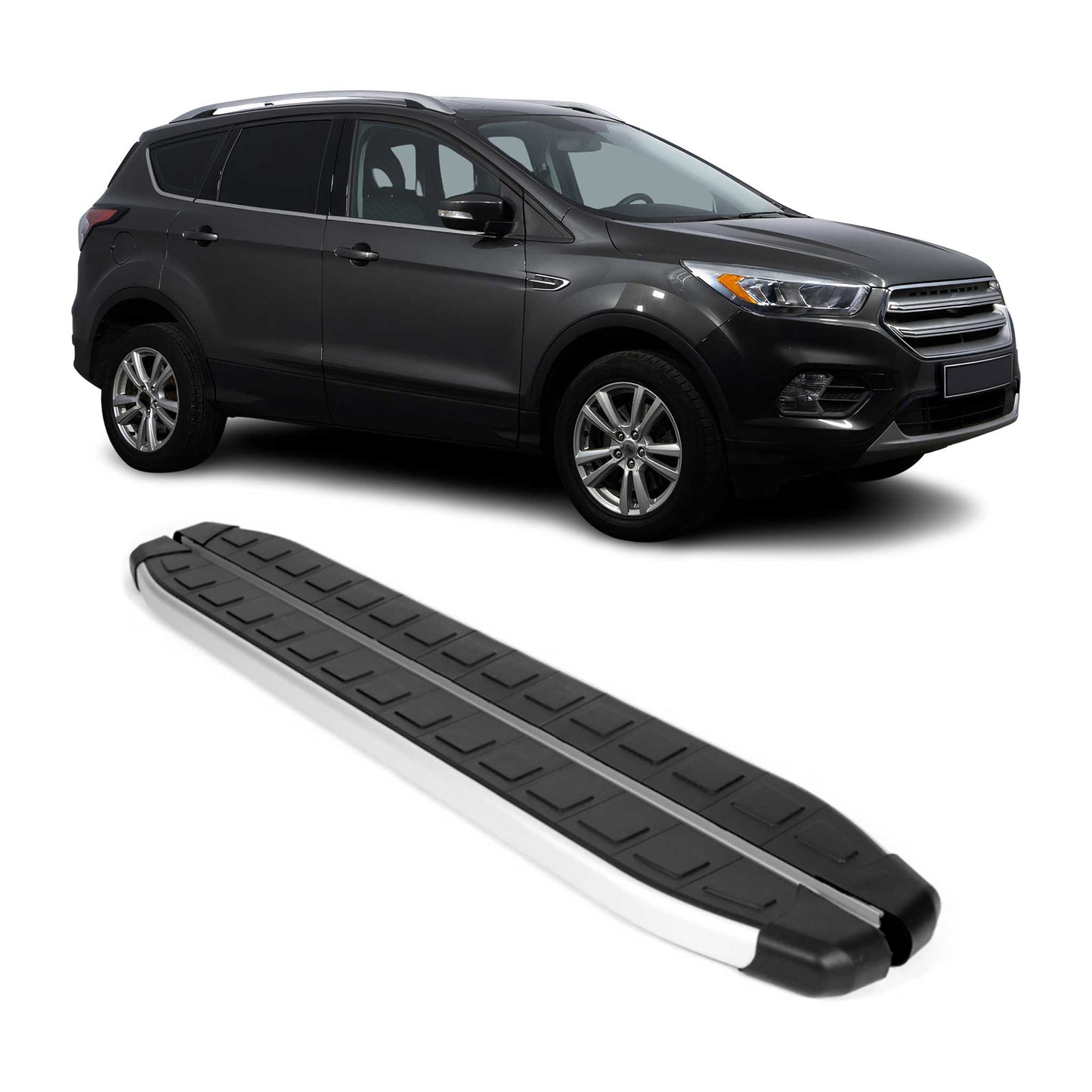 Praguri, praguri laterale și panouri de protecție pentru Ford Kuga ST Line 2013-2020, aluminiu, set 2 piese
